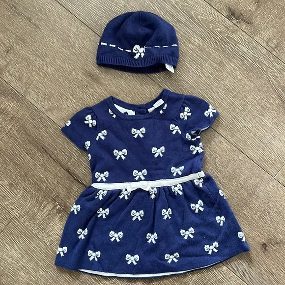 Janie and Jack Navy Sweater Dress (3-6 months)